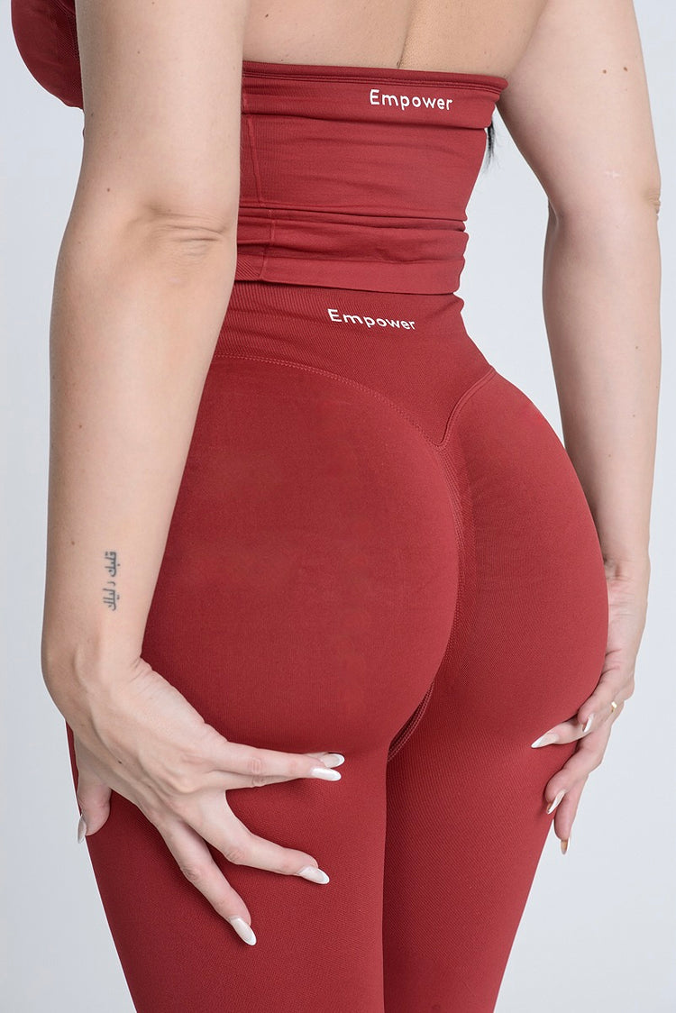 Signature Sculpt Halter Set - Deep Red