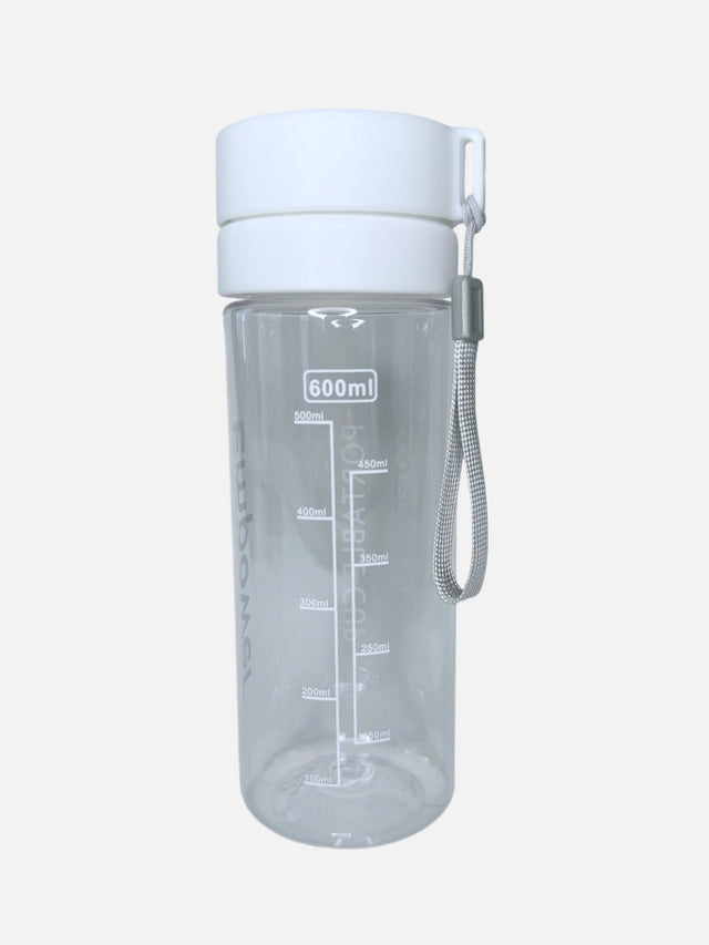 2-in-1 Water & Shaker Bottle 600 ml White