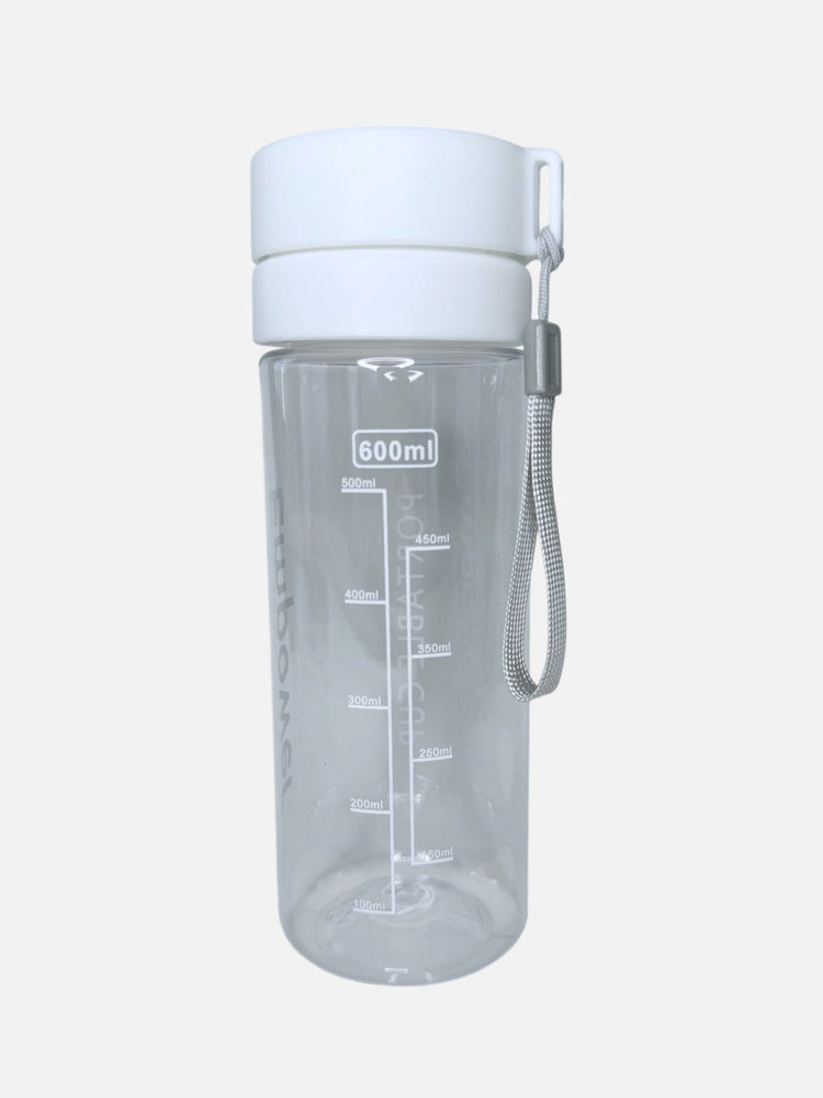 2-in-1 Vesi- ja sekoituspullo 600 ml Valkoinen