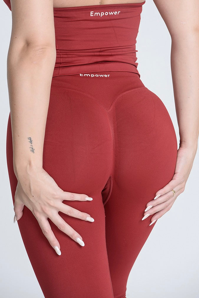 Signature Sculpt Tights - Deep Red