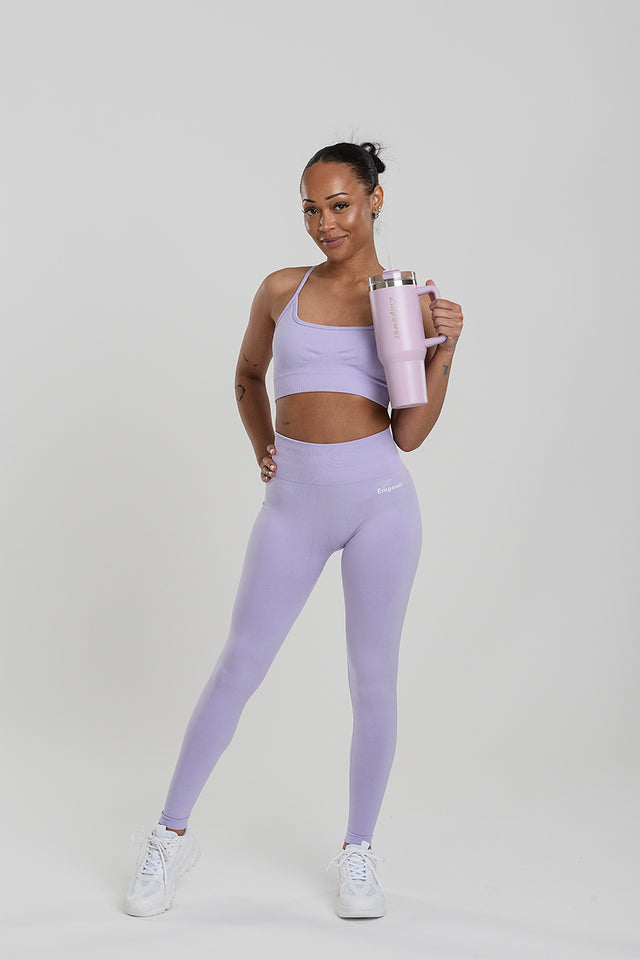 Empower Straw Tumbler 1,2 L Coral Purple