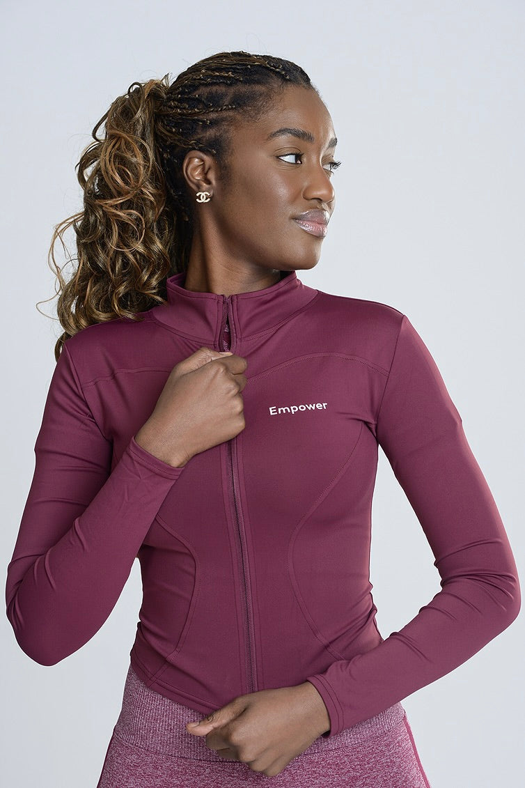 AirFlow Luxe Zip Jacket Burgundy
