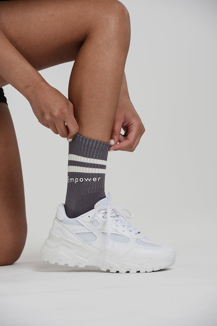 Pilates Strumpor Med Grepp 3-pack Grå