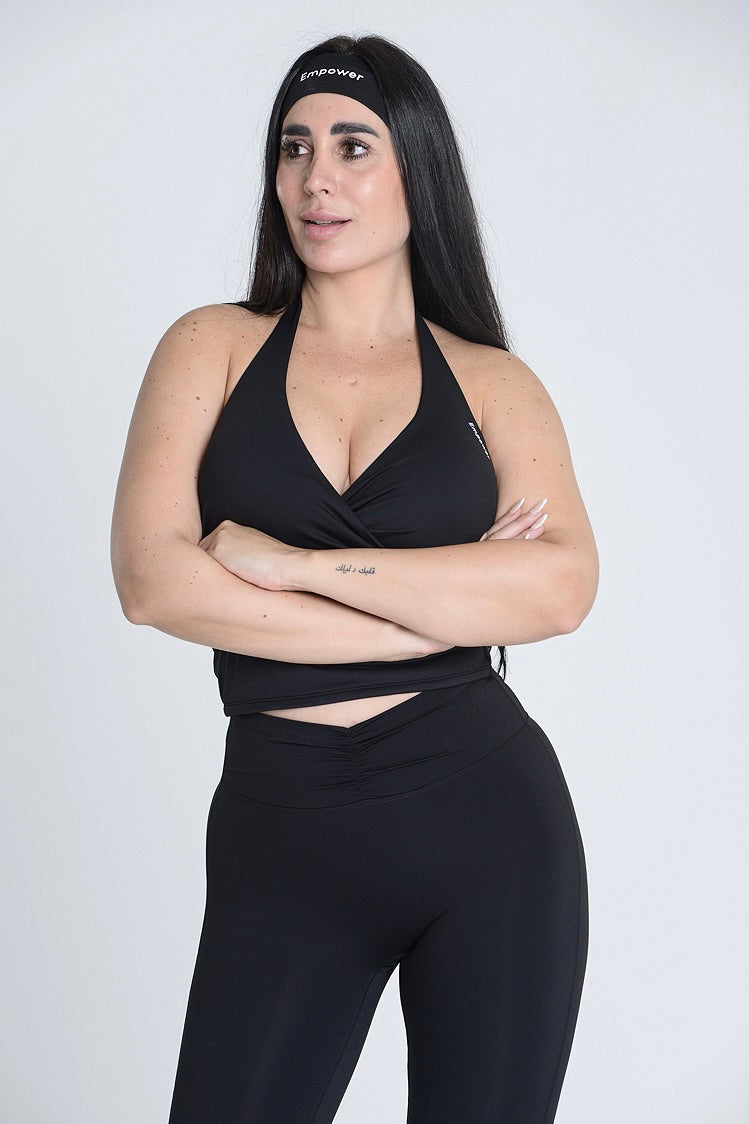 Pilates Luxe Sculpt Top - Midnight Black