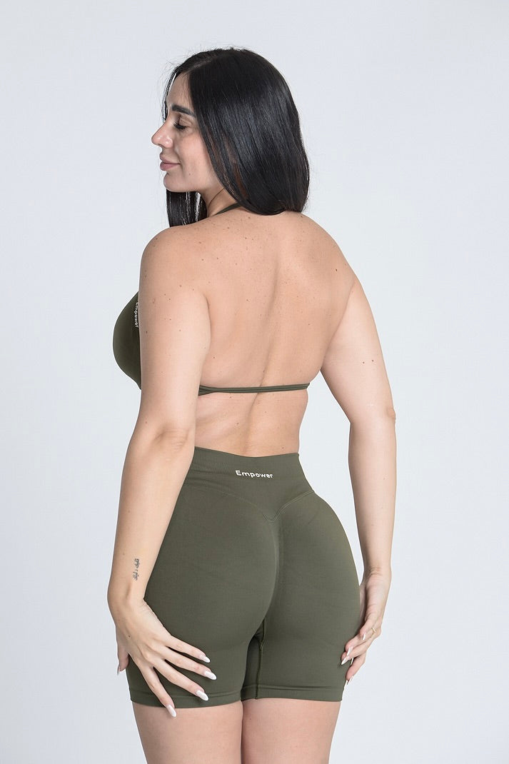 Signature Sculpt Halter Summer Set - Forest Green