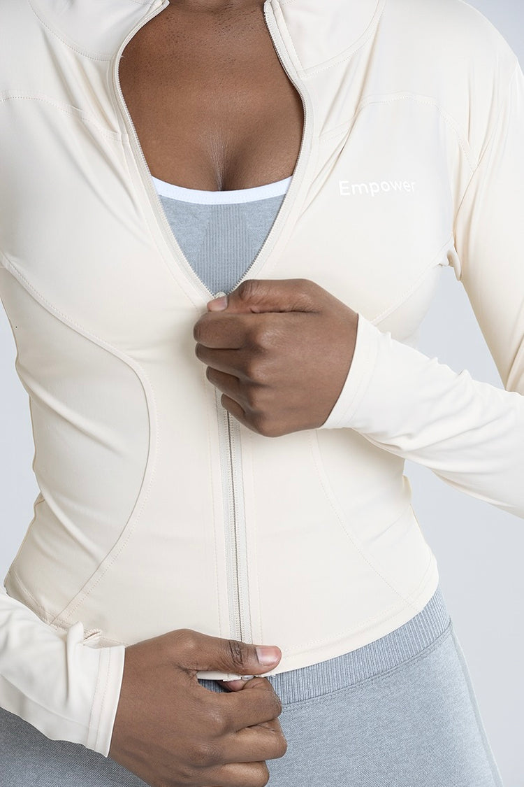 AirFlow Luxe Zip Jacket Ivory Mist