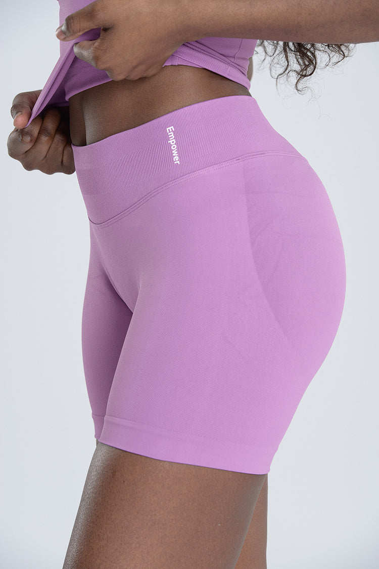 Empower Smooth Contour Mid Waist Shorts - Deep Violet