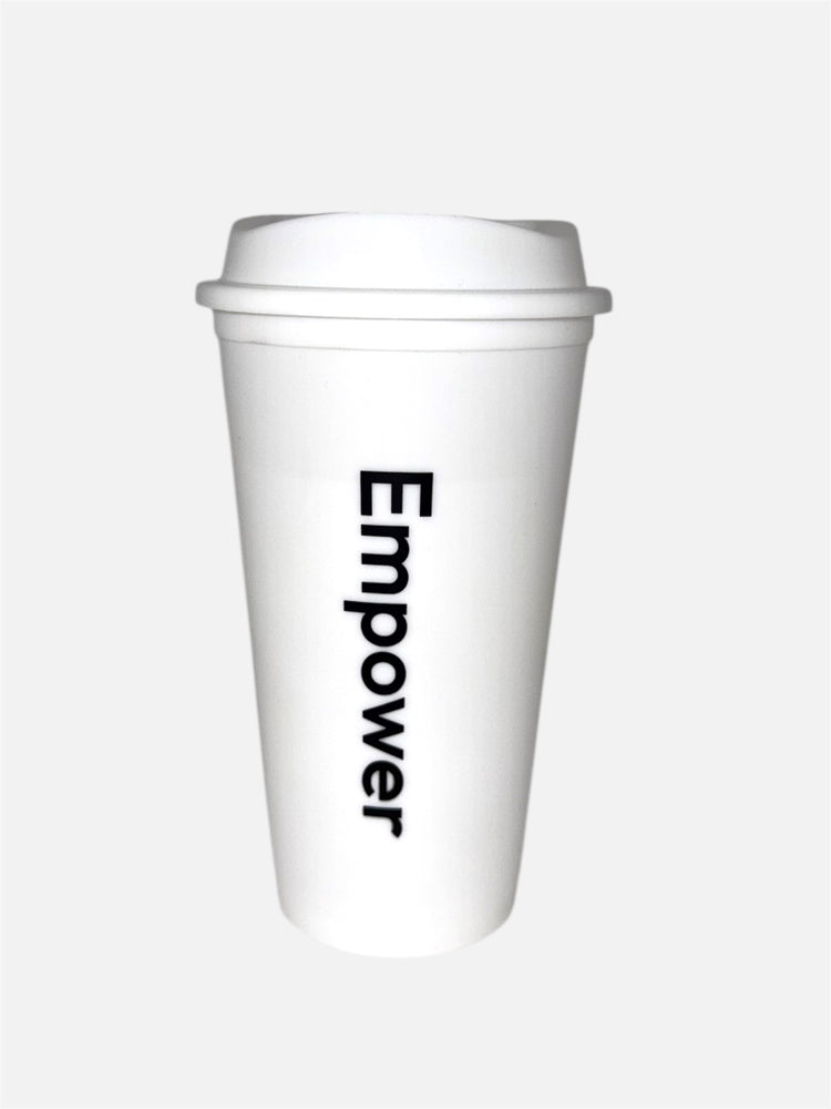 Empower Reusable Coffee Cup White