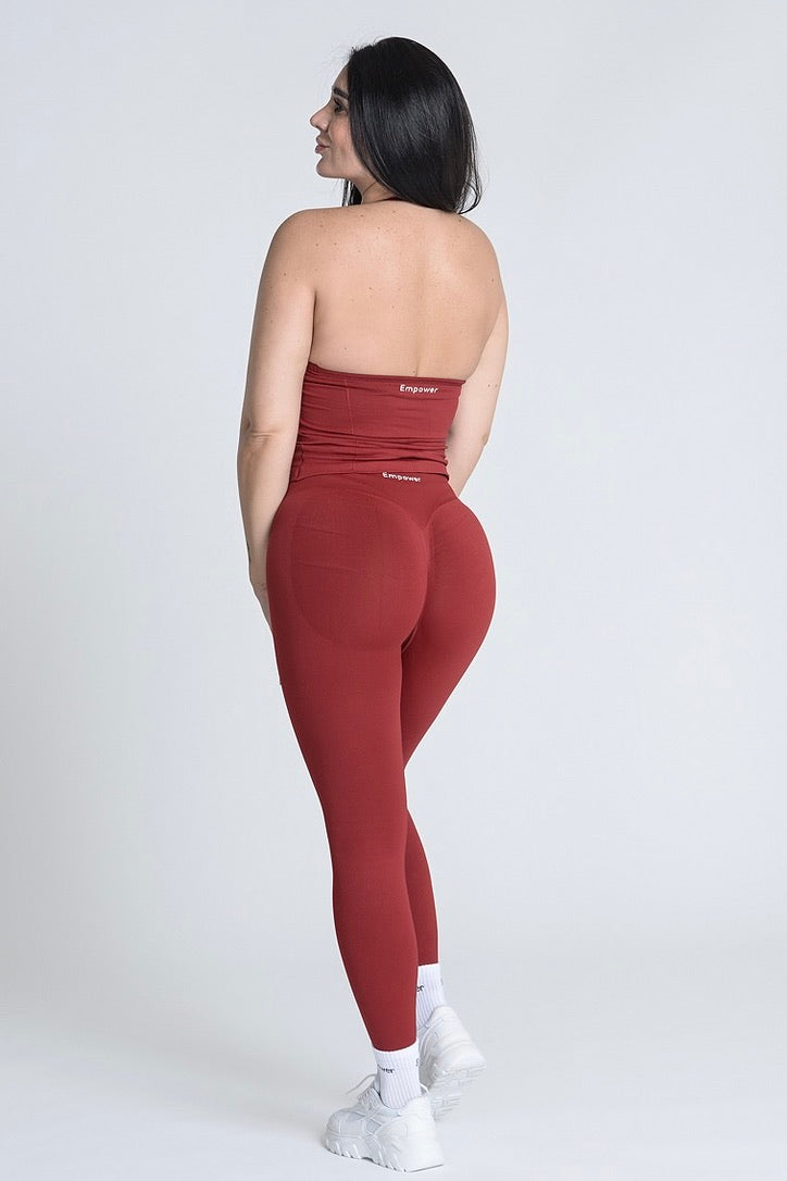 Signature Sculpt Halter Top - Deep Red