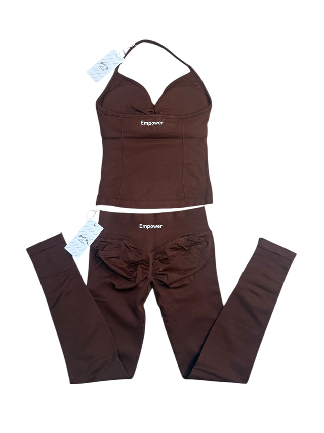 Empower Smooth Contour Halter Set Cacao Brown