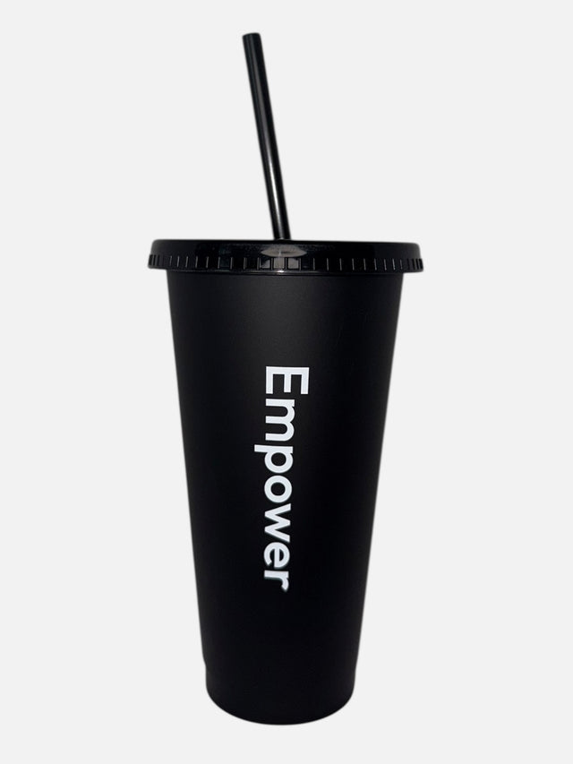 Empower Reusable Straw Cup Black