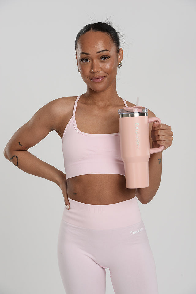 Empower Straw Tumbler 1,2 L Coral Pink
