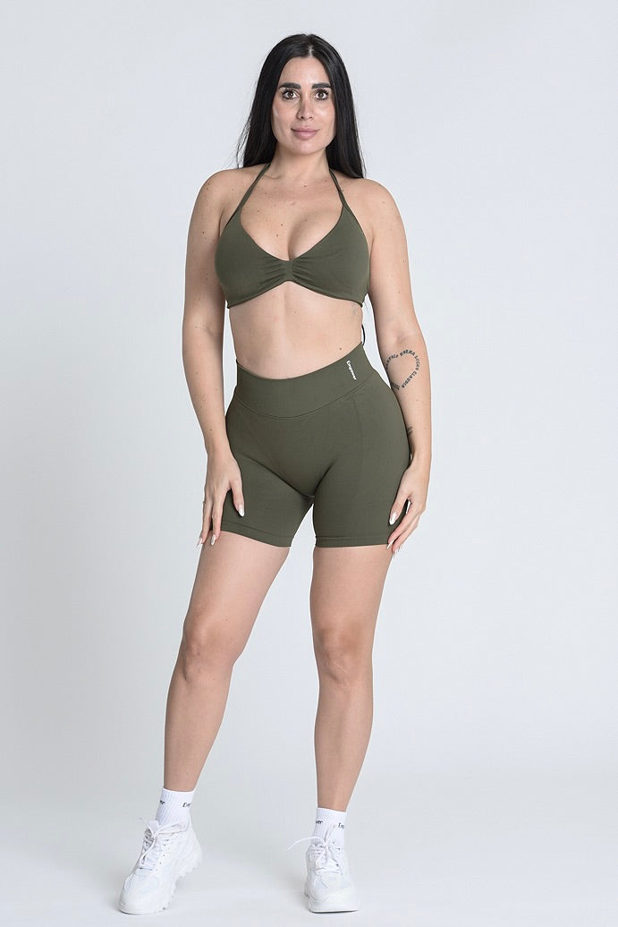 Signature Sculpt Halter Summer Set - Forest Green
