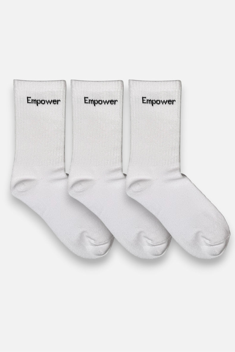 Höga träningsstrumpor 3-pack Vit