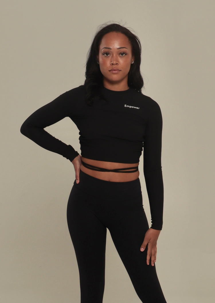 Long Sleeve Open Back Top