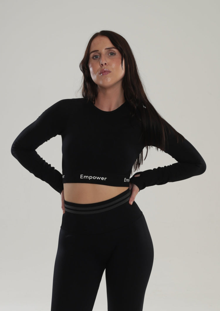 Amalia Long Sleeve Top Black