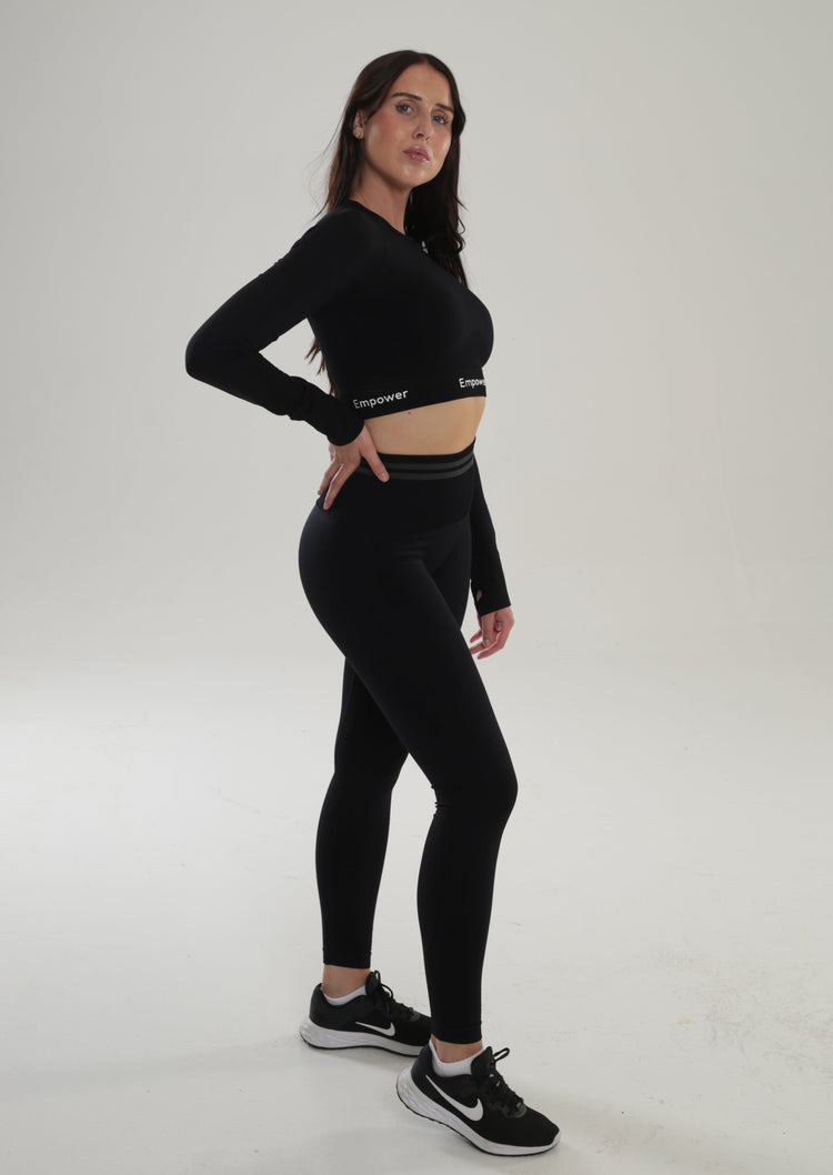 Amalia Long Sleeve Set Black