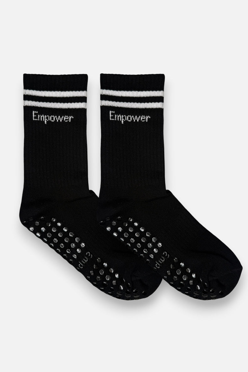 Pilates Strumpor Med Grepp 2-Pack Svart