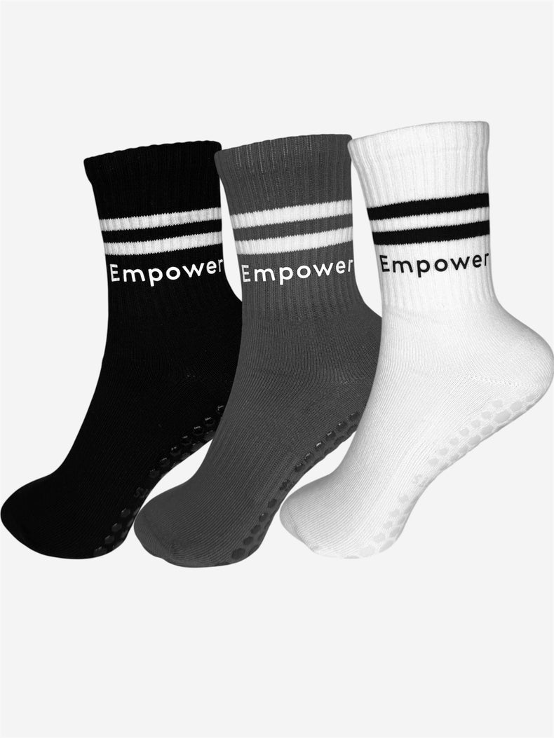 Pilates Strumpor Med Grepp 3-pack Mix