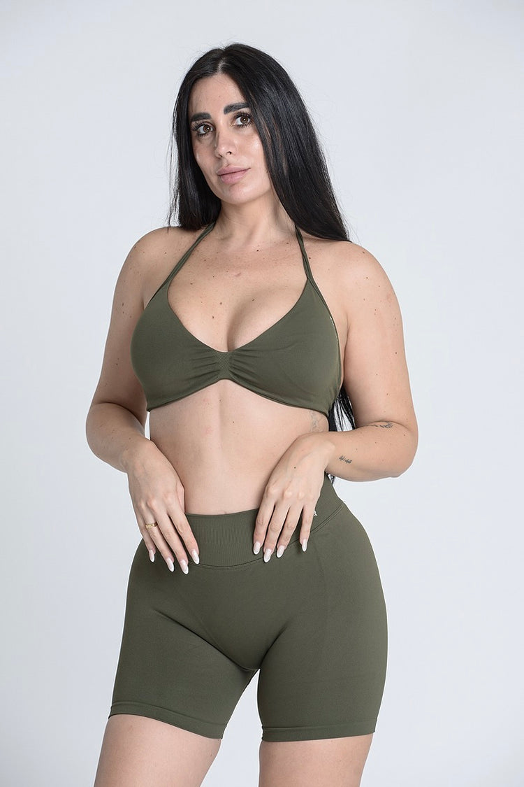 Signature Sculpt Halter Summer Set - Forest Green