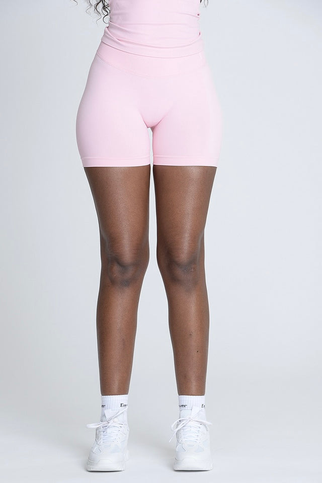 Empower Smooth Contour Mid Waist Shorts - Powder Pink