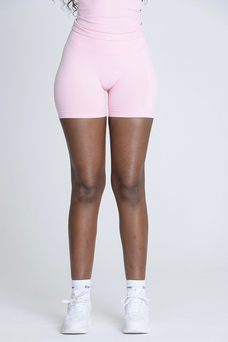 Empower Smooth Contour Mid Waist Shorts - Powder Pink
