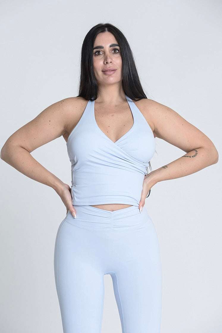 Pilates Luxe Sculpt Top - Ice Blue