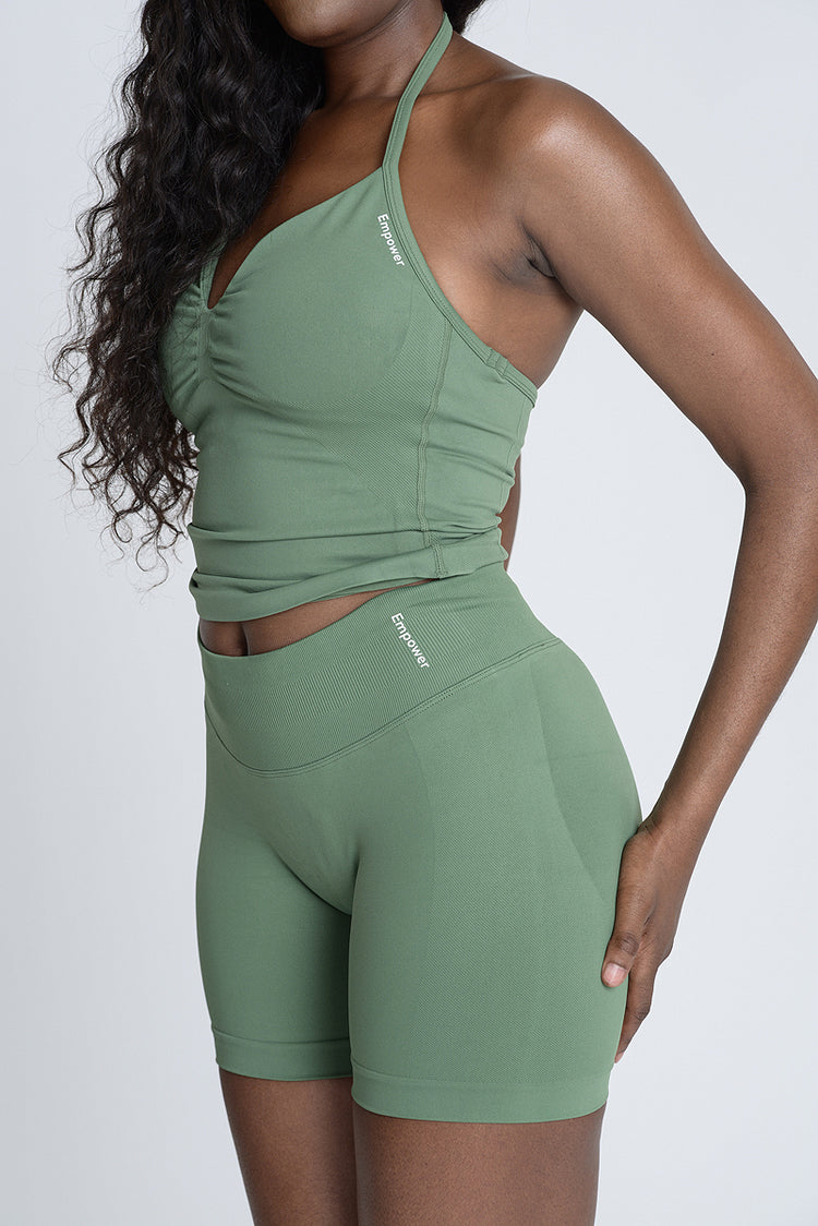 Empower Smooth Contour Halter Summer Set - Olive Green