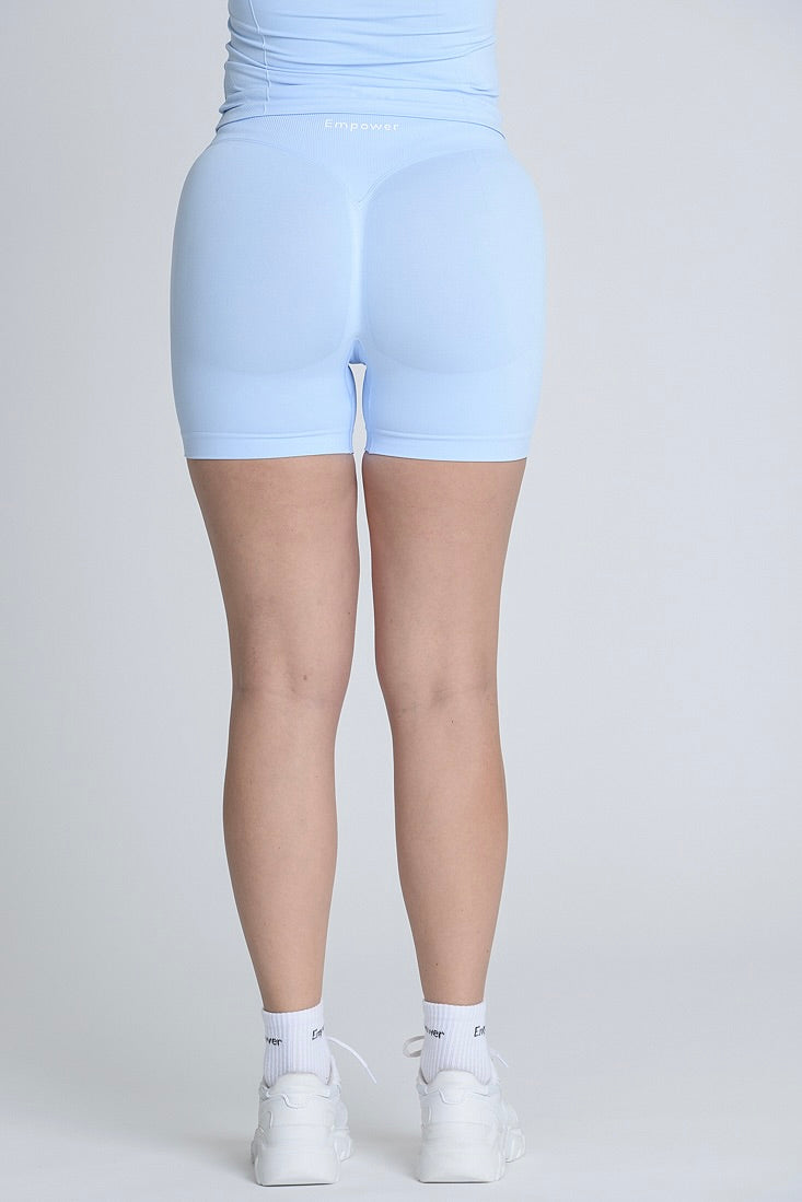 Empower Smooth Contour Mid Waist Shorts - Ice Blue