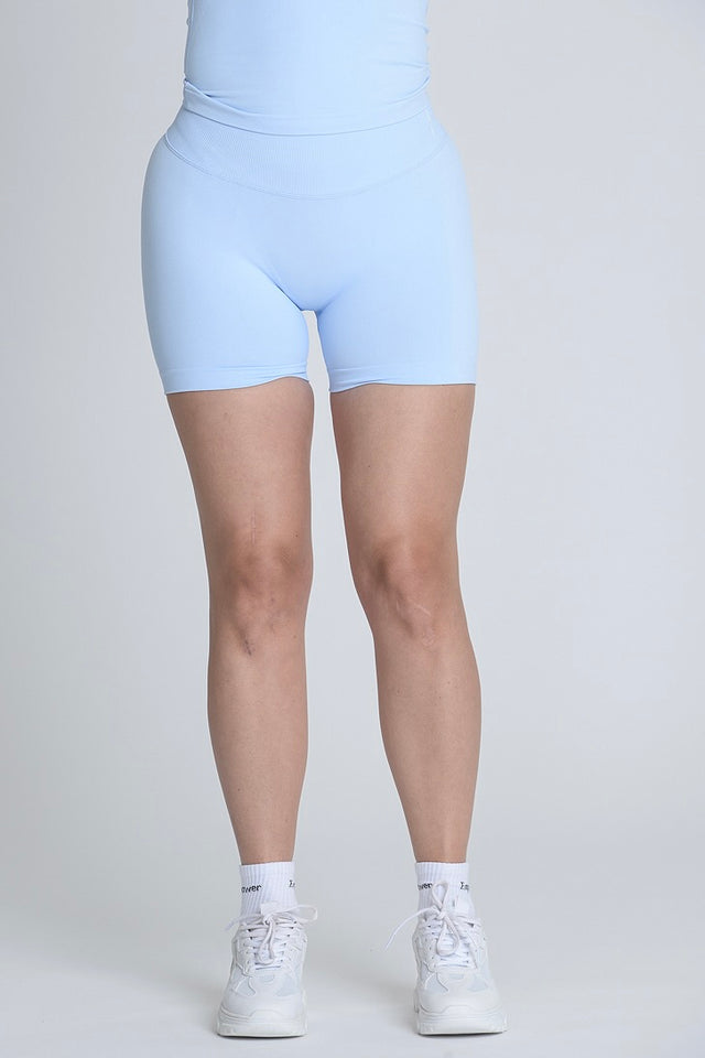 Empower Smooth Contour Mid Waist Shorts - Ice Blue