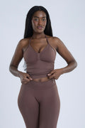 Signature Sculpt Halter Top - Espresso