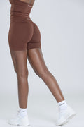 Empower Smooth Contour Mid Waist Shorts - Cacao Brown