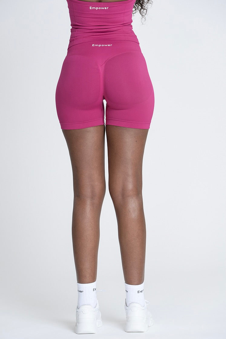 Empower Smooth Contour Mid Waist Shorts - Raspberry Pink
