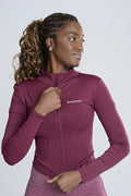 Airflow Luxe Zip Jacket Shadow Burgundy