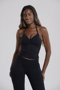 Empower Smooth Contour Halter Top Midnight Black