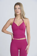 Empower Smooth Contour Halter Top - Raspberry Pink
