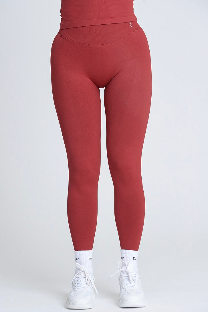 Signature Sculpt Tights - Deep Red