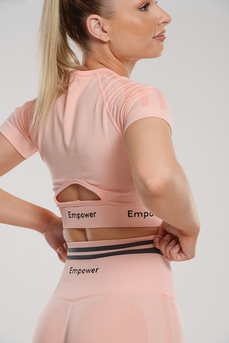 Shape Contouring T-Shirt Coral Pink