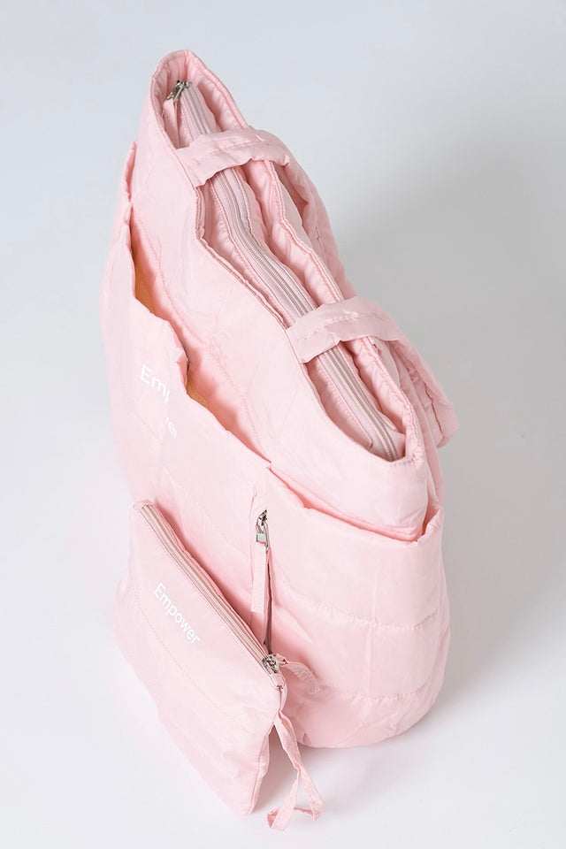 Empower Fluffy Bag - Powder Pink