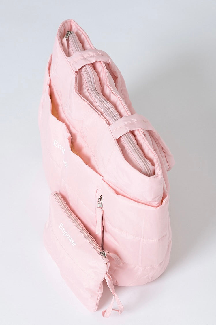 Empower Fluffy Bag - Powder Pink