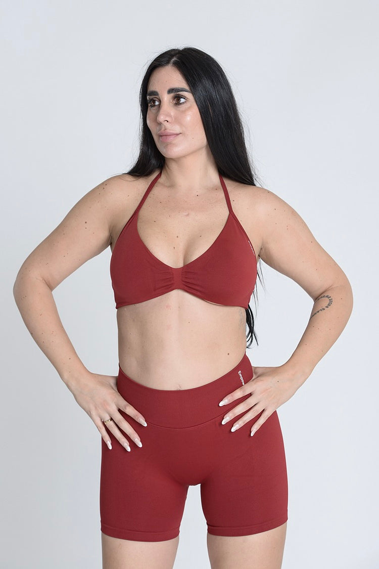 Signature Sculpt Halter Summer Set - Deep Red