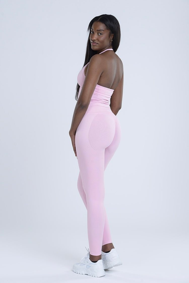 Signature Sculpt Halter Set - Powder Pink
