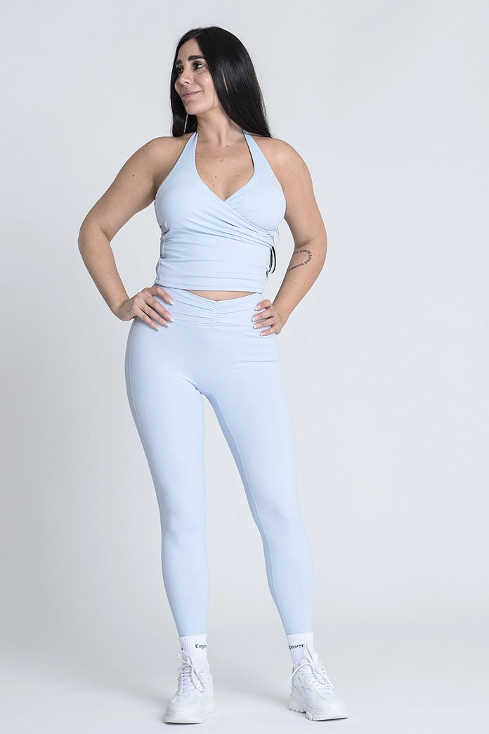 Pilates Luxe Sculpt Tights - Ice Blue