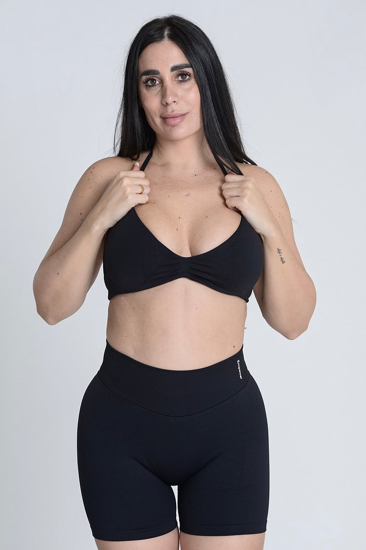 Signature Sculpt Halter Summer Set - Midnight Black