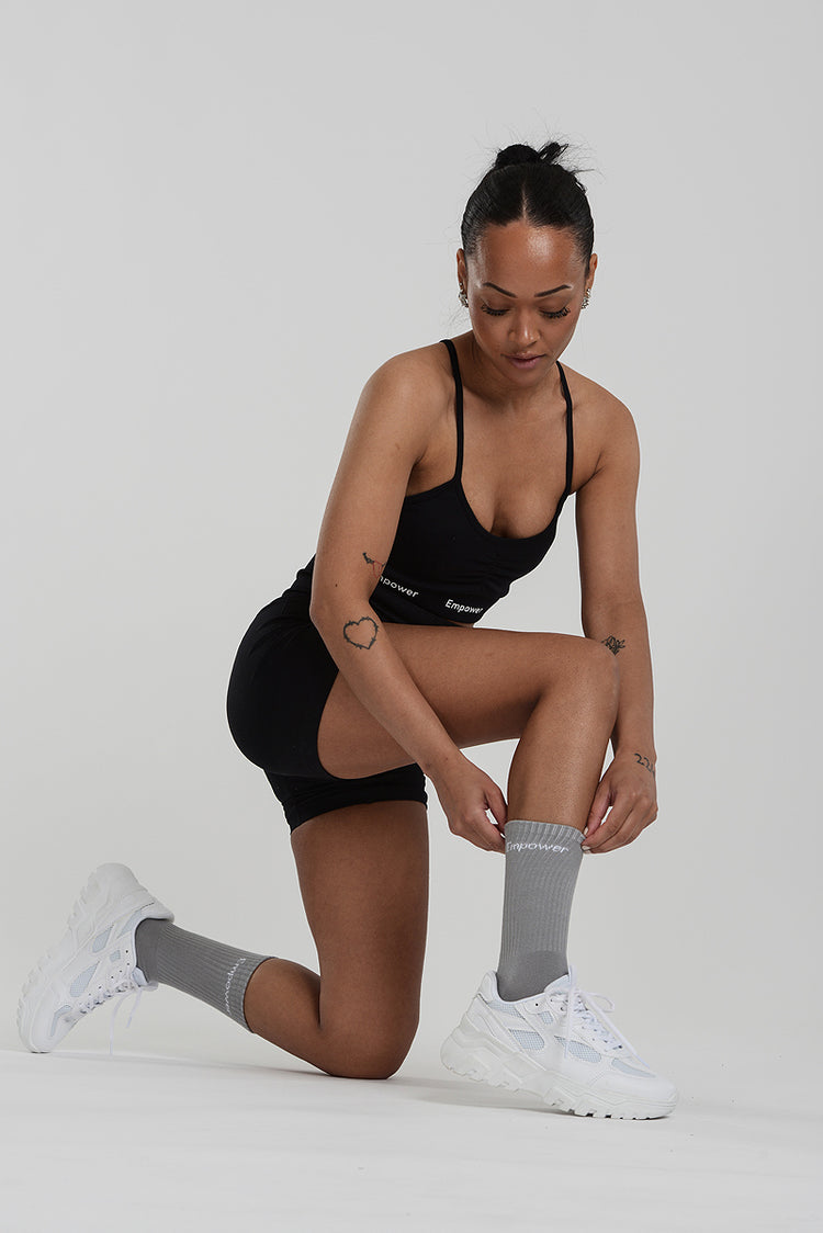 Höga Träningsstrumpor 2-Pack Grå