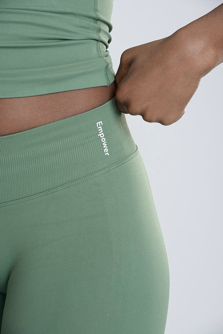 Empower Smooth Contour Tights - Olive Green