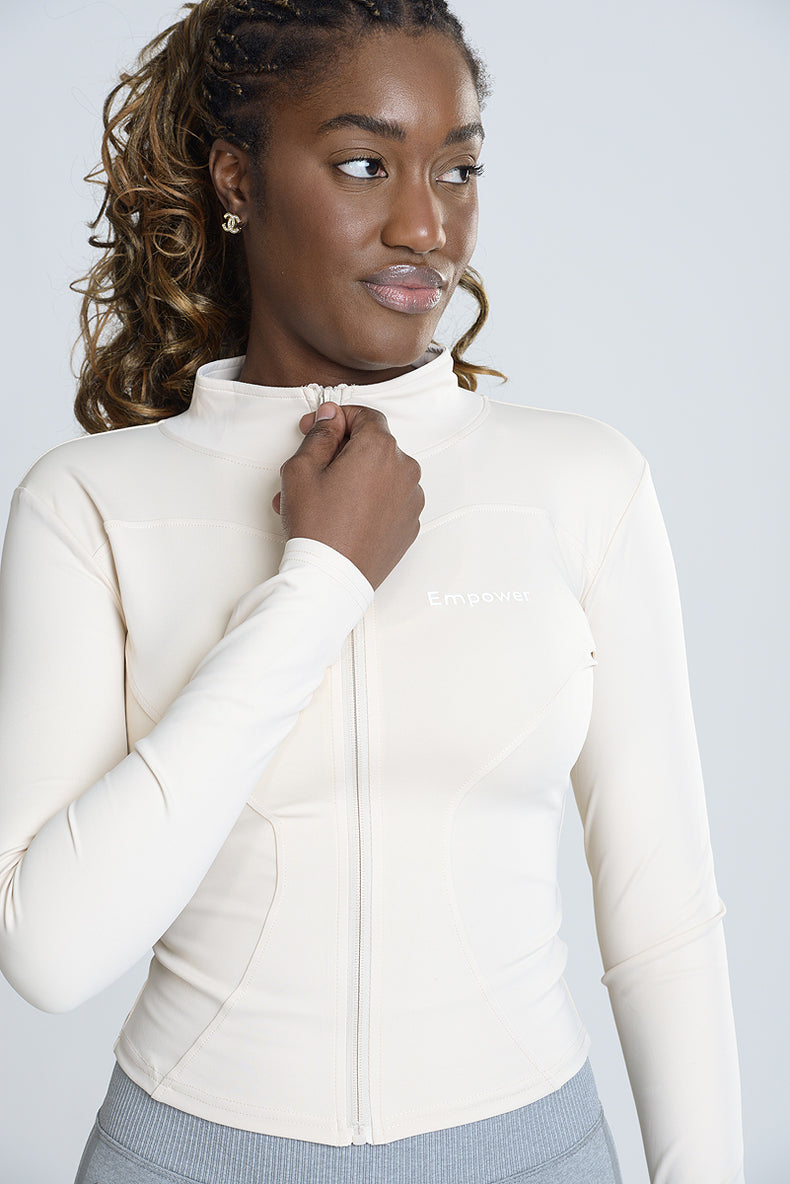 AirFlow Luxe Zip Jacket Ivory Mist
