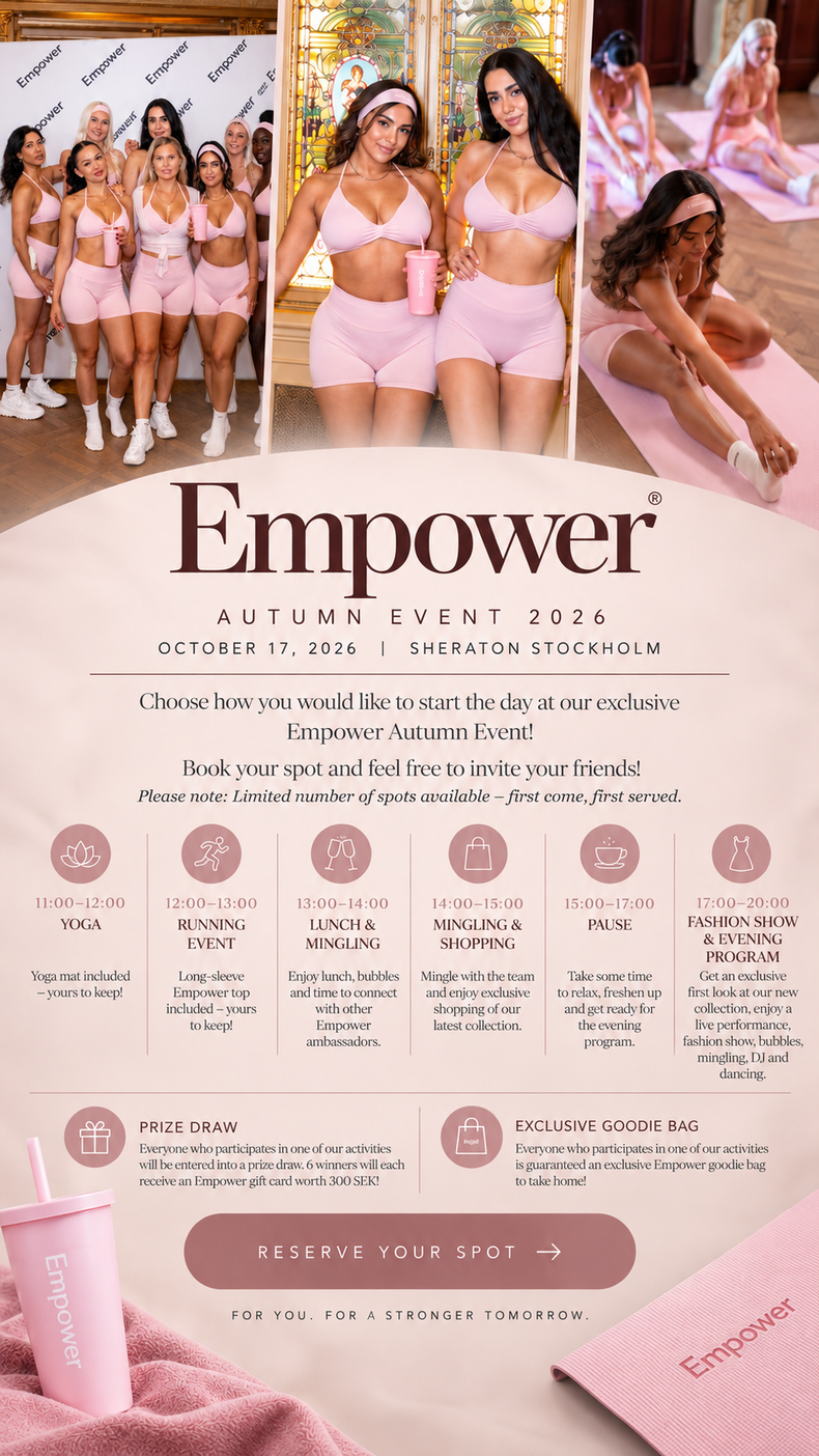 EMPOWER EVENT ACTIVITY & FASHION SHOW 17 OCT 2026 – SHERATON STOCKHOLM