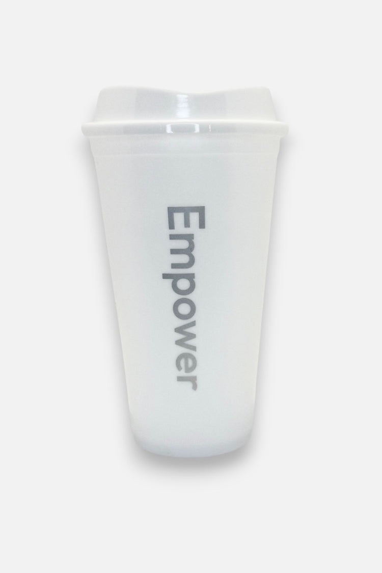 Empower Reusable Coffee Cup White/Silver