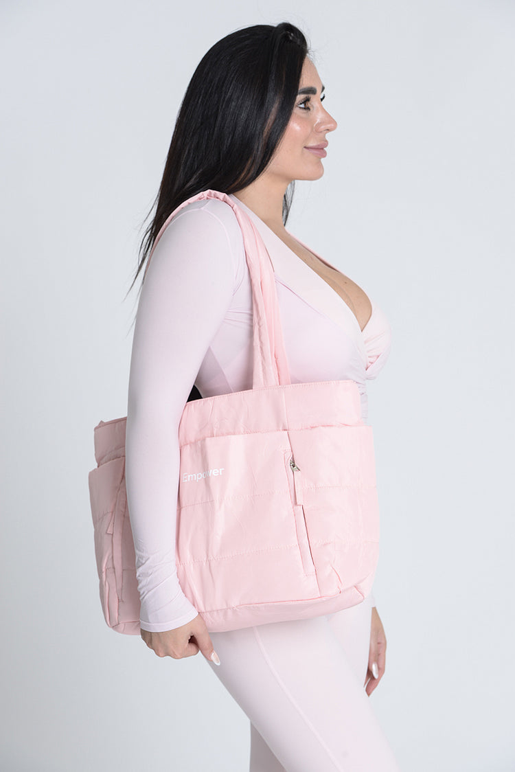 Empower Fluffy Bag - Powder Pink